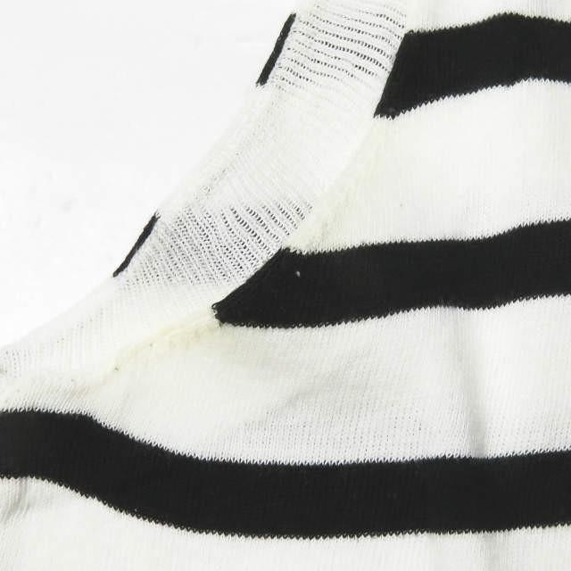 エンフォルド ENFOLD コットンクルーネックボーダーノースリーブニット 3007S170-1500 38 ブラック セーター ハイゲージ トップス |  | 04