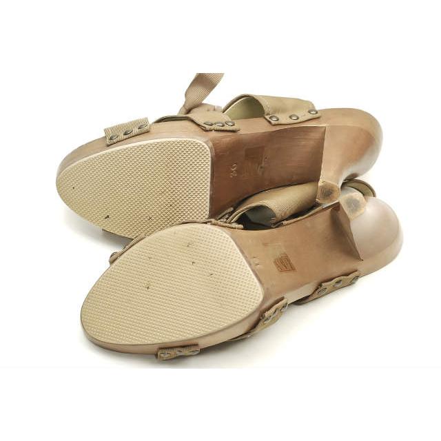 Stella McCartney ステラマッカートニー レースアップウッドサンダル 36(23cm) TABAC ベージュ シューズ lc21215 |  | 09