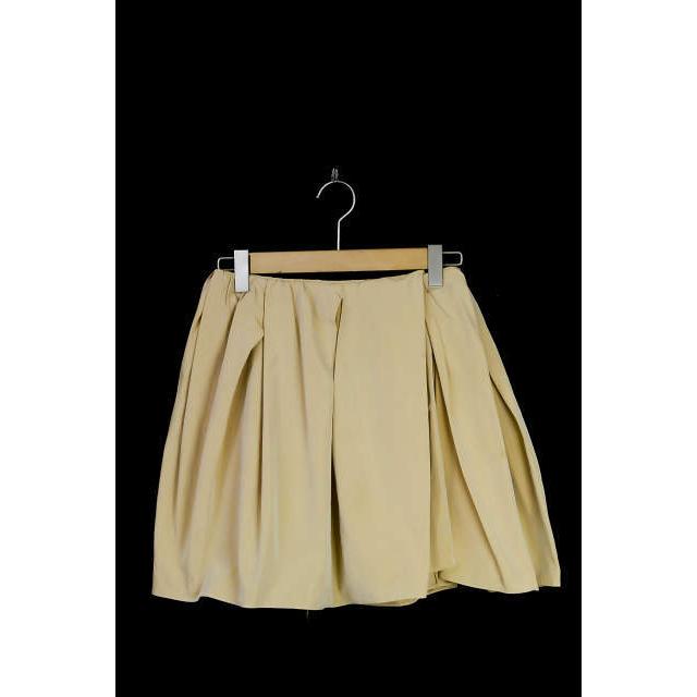 【中古】カルヴェン カルベン CARVEN ポリエステルギャザープリーツスカート 38 ベージュ ボトムス | 