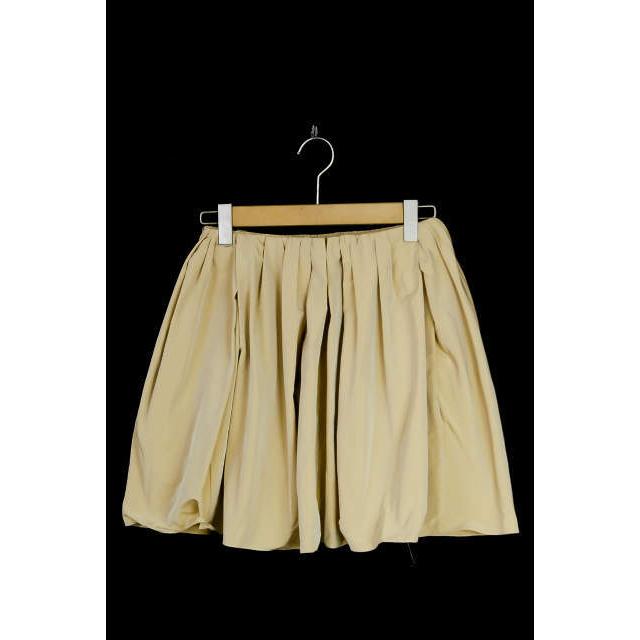 【中古】カルヴェン カルベン CARVEN ポリエステルギャザープリーツスカート 38 ベージュ ボトムス |  | 01