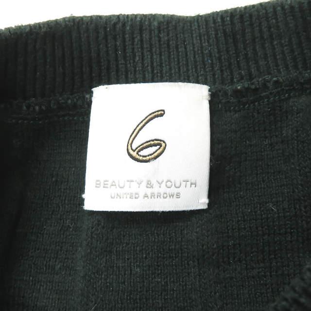 6 ROKU BEAUTY＆YOUTH ロク 日本製 WIDE RIB 5SLEEVE KNIT ワイドリブ5分袖ニット 1618-284-0228 グリーン セーター ☆☆lc21372 |  | 02