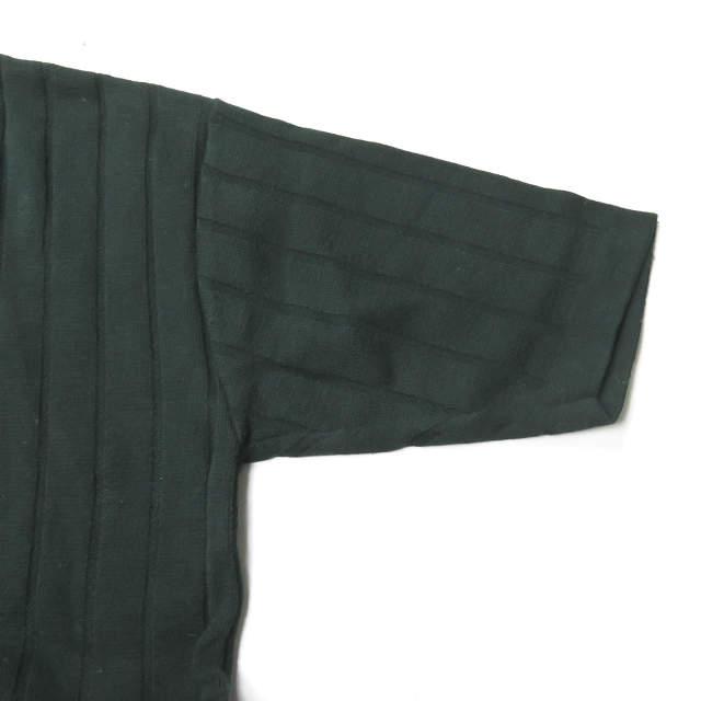 6 ROKU BEAUTY＆YOUTH ロク 日本製 WIDE RIB 5SLEEVE KNIT ワイドリブ5分袖ニット 1618-284-0228 グリーン セーター ☆☆lc21372 |  | 04