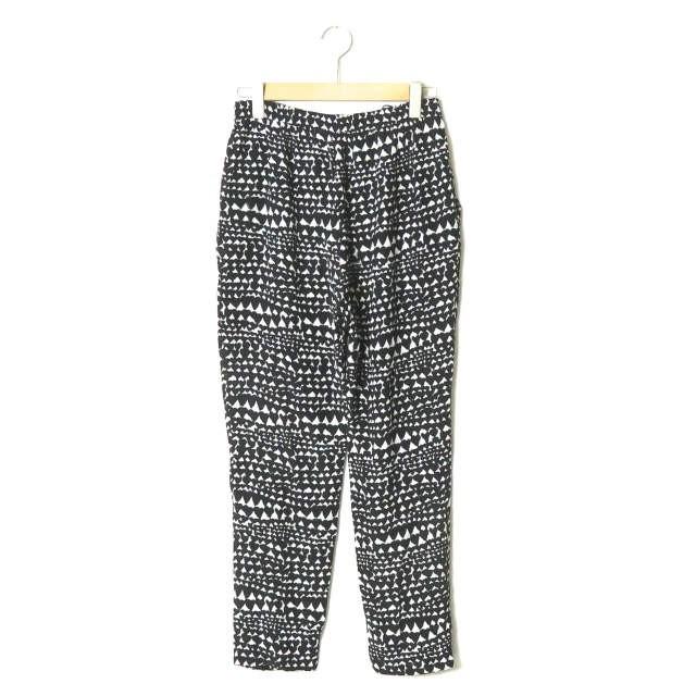 ステラマッカートニー Stella McCartney Christine ハートプリントシルクトラウザーパンツ 293557 SCA02 42 ブラック イージー 総柄 ボトムス |  | 01