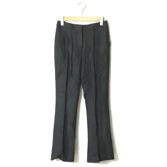 Stella McCartney ステラマッカートニー バスケットレーヨンフレアトラウザーパンツ 307829 SY506 38 ブラック ブーツカット ☆☆lc21677 | 