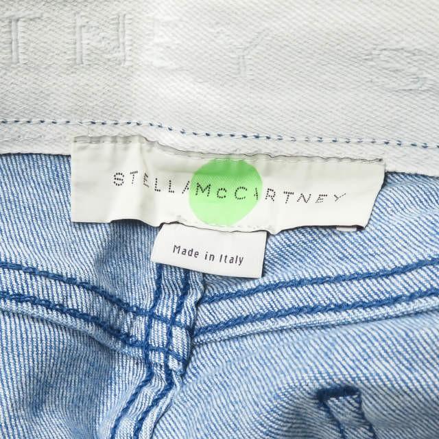 ステラマッカートニー Stella McCartney イタリア製 ウォッシュ加工 カットオフブーツカットデニムパンツ 409373 SGH15 26 ブルー 5ポケット ボトムス |  | 02