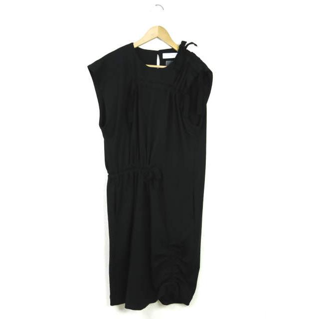 FACETASM ファセッタズム 17SS TWISTED DRESS ツイステッドリボンドレスワンピース ZUK-4510-02 00 ブラック ギャザー テープ lc22403 | 