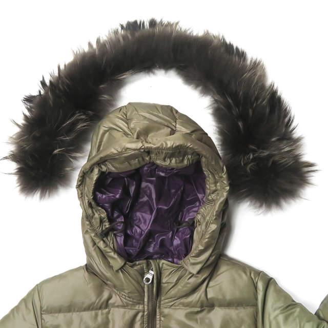 DUVETICA デュベティカ Kappa ラクーンファー ナイロンダウンコート D.037.00.MFG-1001R 40 カーキ フード アウター ☆☆lc22852 |  | 03