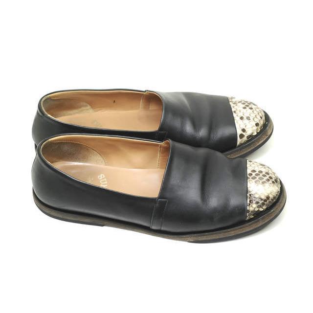 SUNSEA サンシー Python Slip On パイソン切り替え レザー