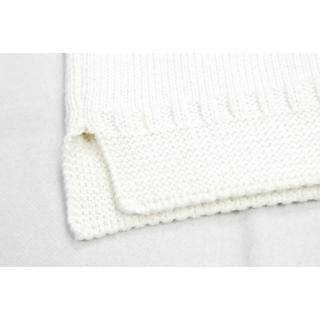 ガンジーウーレンズ GUERNSEY WOOLLENS イギリス製 ワイドボーダー コットンボートネックニット 36 ホワイト/ネイビー セーター トップス |  | 07