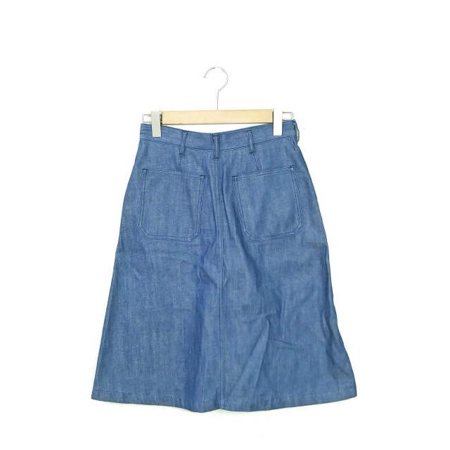 HYKE ハイク 日本製 14SS デニムベイカースカート 141-14007 1 ブルー 台形 フレア ボトムス lc23456 |  | 01