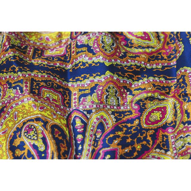 CARVEN カルヴェン カルベン シルクペイズリーイージースカート 38 ネイビー/イエロー/ピンク 台形 総柄 ボトムス lc24931 |  | 05