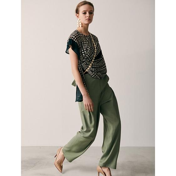 beautiful people ビューティフルピープル 18AW ヴィスコースギャバジンサイドタックパンツ 1845105002 36 オリーブ レーヨン lc25384 |  | 03