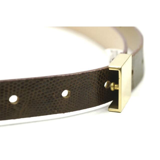 ビューティフルピープル beautiful people 17AW OBIJIME lizard belt 帯締めリザードベルト 1735511938 75 ダークブラウン レザー |  | 01