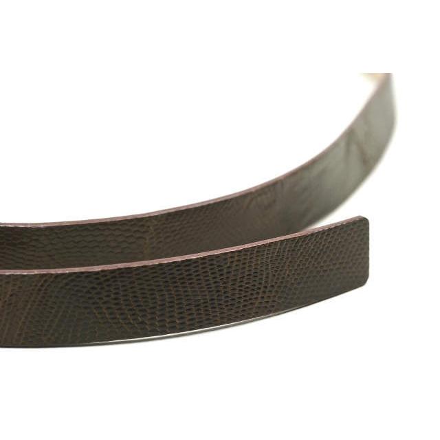 ビューティフルピープル beautiful people 17AW OBIJIME lizard belt 帯締めリザードベルト 1735511938 75 ダークブラウン レザー |  | 04
