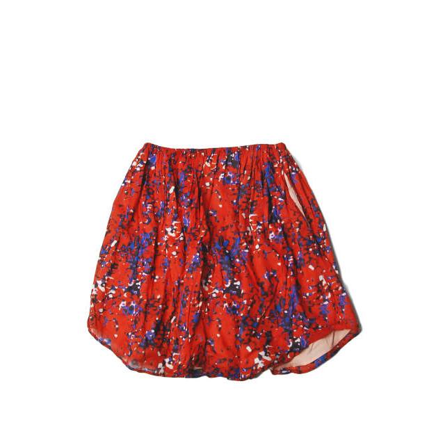 CARVEN カルヴェン カルベン オリジナルテキスタイルイージースカート 36 レッド/ネイビー 総柄 ペイント ボトムス lc25723 |  | 01