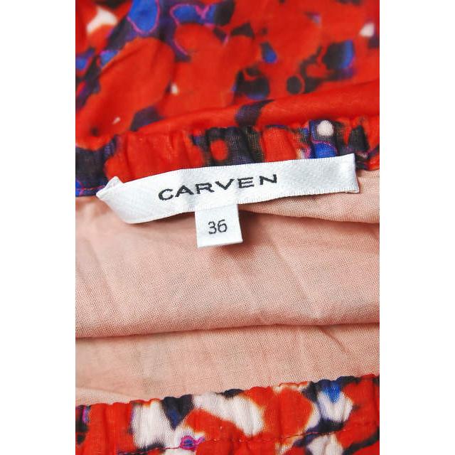 CARVEN カルヴェン カルベン オリジナルテキスタイルイージースカート 36 レッド/ネイビー 総柄 ペイント ボトムス lc25723 |  | 02