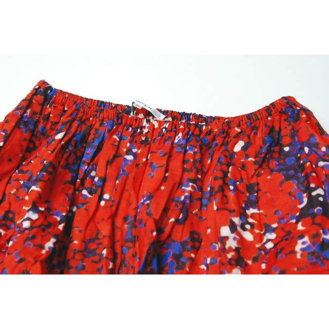 CARVEN カルヴェン カルベン オリジナルテキスタイルイージースカート 36 レッド/ネイビー 総柄 ペイント ボトムス lc25723 |  | 03