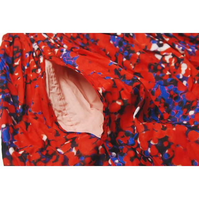 CARVEN カルヴェン カルベン オリジナルテキスタイルイージースカート 36 レッド/ネイビー 総柄 ペイント ボトムス lc25723 |  | 05