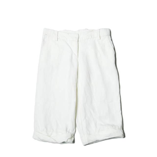 【中古】ディベロップメント development アメリカ製 リネンレーヨンクロップドパンツ 4 ホワイト ジップフライ ボトムス | 