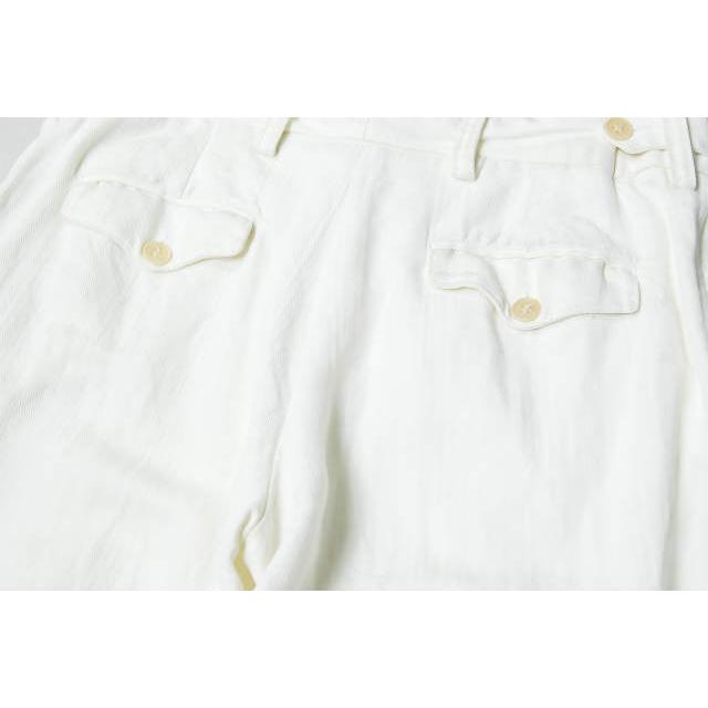 【中古】ディベロップメント development アメリカ製 リネンレーヨンクロップドパンツ 4 ホワイト ジップフライ ボトムス |  | 07