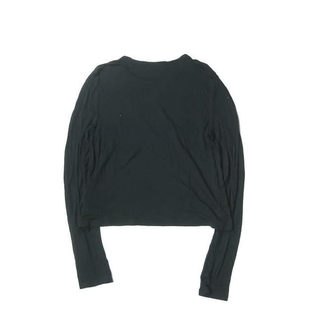 T by ALEXANDER WANG ティーバイアレクサンダーワン レーヨンクルーネックカットソー S ネイビー 長袖 ポケット トップス |  | 01