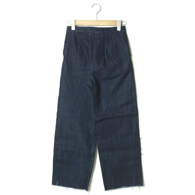 UNUSED アンユーズド 日本製 12oz Denim wide pants デニムワイドパンツ UW0492 00 インディゴ カットオフ ボトムス |  | 01