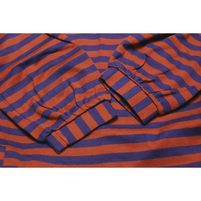 marimekko マリメッコ フィンランド製 Uネックボーダーワンピース XS オレンジ 長袖 ギャザー トップス |  | 07