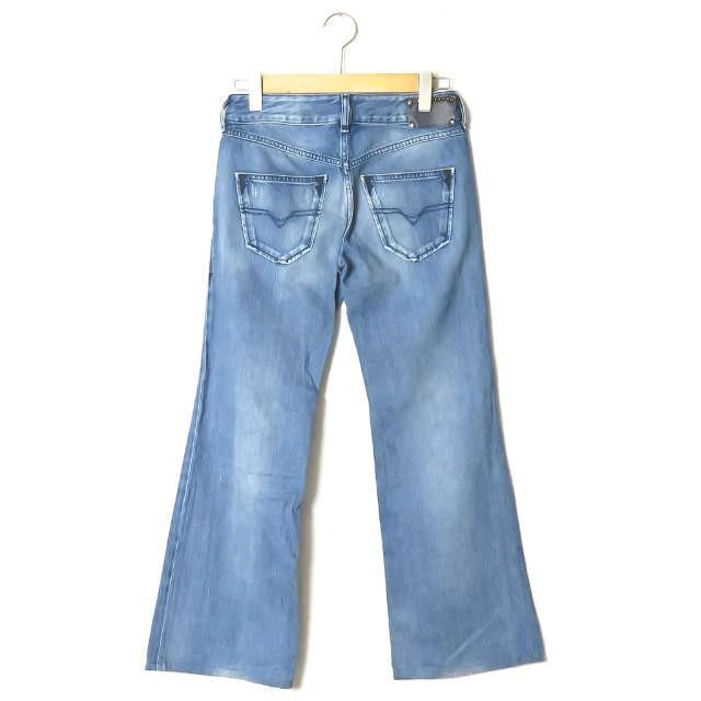 DIESEL ディーゼル VIXY ウォッシュ加工 フレアデニムパンツ 008LB 25 インディゴブルー ボタンフライ ボトムス |  | 01