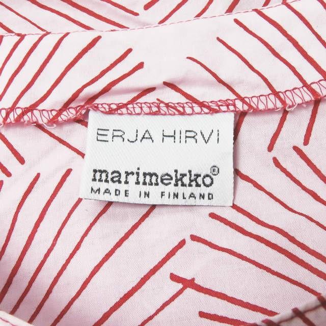 marimekko マリメッコ ERJA HIRVI オリジナルテキスタイルプルオーバーブラウス  36 ピンク クルーネック リボン トップス |  | 02