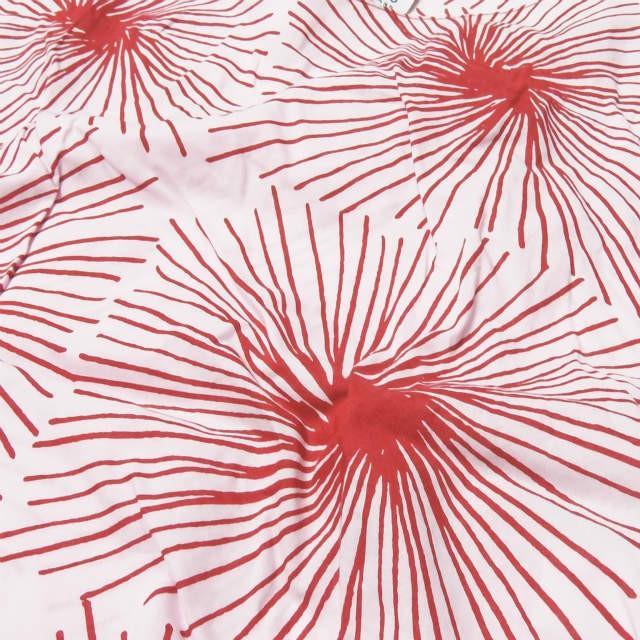 marimekko マリメッコ ERJA HIRVI オリジナルテキスタイルプルオーバーブラウス  36 ピンク クルーネック リボン トップス |  | 05