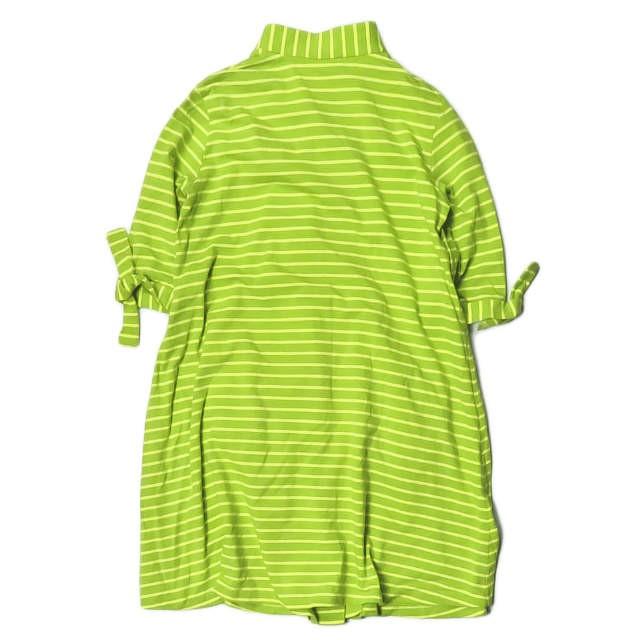 marimekko マリメッコ SAMU-JUSSI KOSKI ビッグボタンコットンボーダーコート XS グリーン 七分袖 カットソー ストレッチ |  | 01
