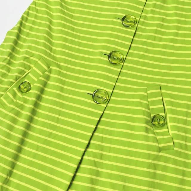 marimekko マリメッコ SAMU-JUSSI KOSKI ビッグボタンコットンボーダーコート XS グリーン 七分袖 カットソー ストレッチ |  | 04