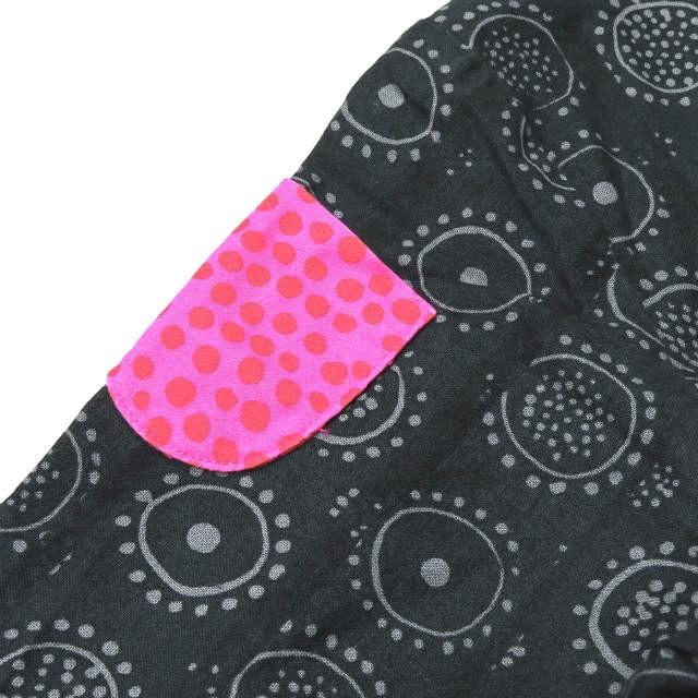 marimekko マリメッコ Nadja KIHLATASKU 総柄ワンピース 150 チャコール パッチワークポケット 半袖 トップス |  | 06