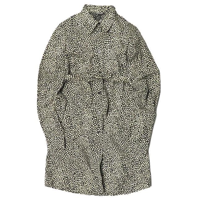 marimekko マリメッコ mika piirainen マルチドットシャツワンピース 34 ベージュ/ブラック 長袖 トップス | 