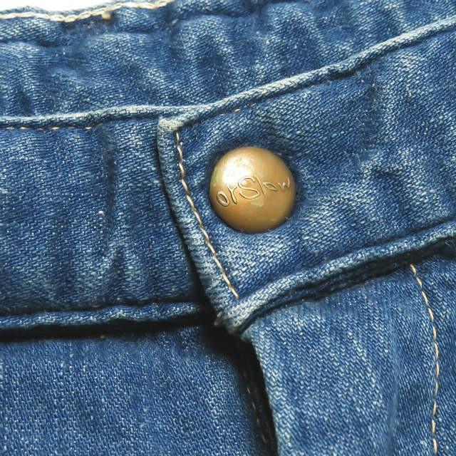 orslow オアスロウ 日本製 袴ワイドデニムパンツ 1 インディゴ クリース メッシュベルト ボトムス |  | 03
