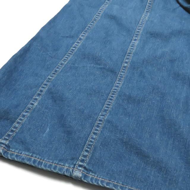 orslow オアスロウ 日本製 袴ワイドデニムパンツ 1 インディゴ クリース メッシュベルト ボトムス |  | 08