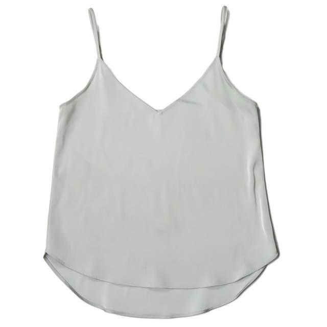 ELIN エリン 17SS 日本製 double satin camisole ダブルサテンキャミソール 11701-42-1112 38 ブルー アセテート タンクトップ | 