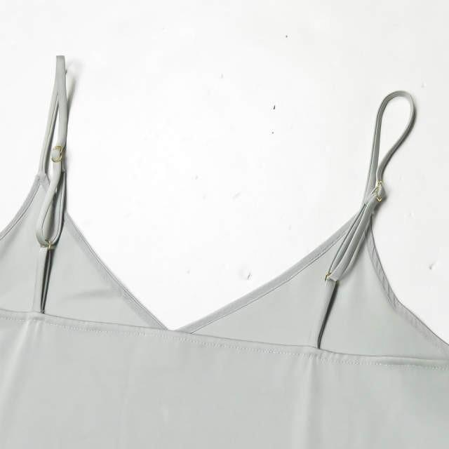 ELIN エリン 17SS 日本製 double satin camisole ダブルサテンキャミソール 11701-42-1112 38 ブルー アセテート タンクトップ |  | 03