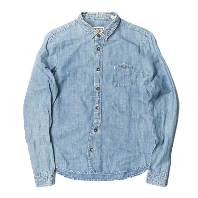 LEVI'S VINTAGE CLOTHING リーバイスヴィンテージクロージング トルコ製 コットンリネンシャンブレーワークシャツ XS ブルー | 