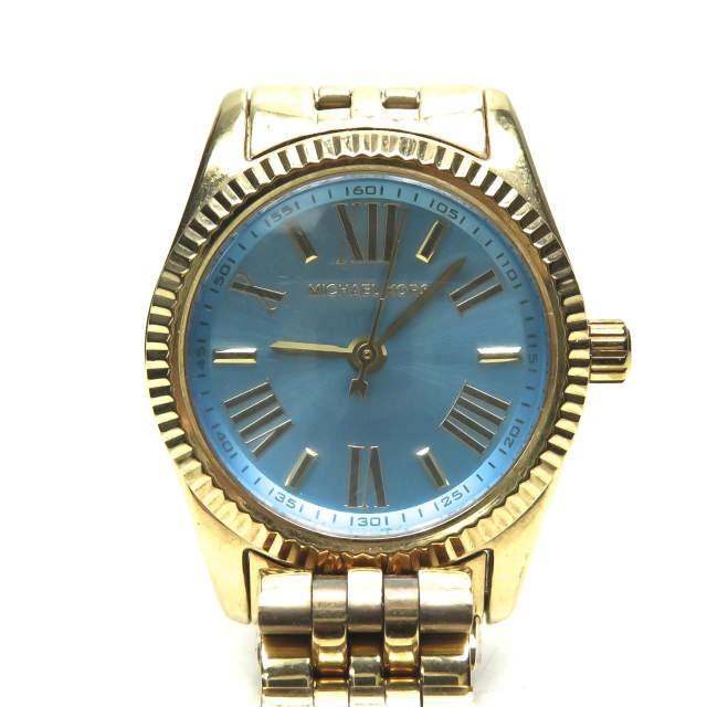マイケルコース Michael Kors ミニレキシントン 腕時計 MK-3271 ゴールド ウォッチ ブルー | 