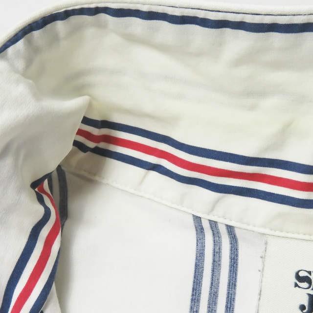 スリーピージョーンズ SLEEPY JONES ストライプパジャマシャツ  S ホワイト 長袖 コットン  トップス |  | 03