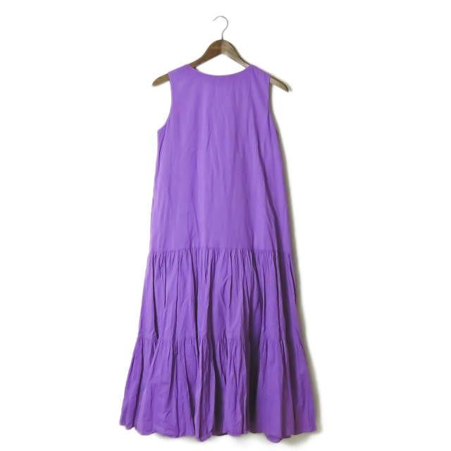 ユナイテッドアローズ United Arrows コットン Vネック マキシワンピース 1526 199 1804 36 パープル インド綿 ノースリーブ ティアード トップス Lc Loopヤフーショッピング店 通販 Yahoo ショッピング