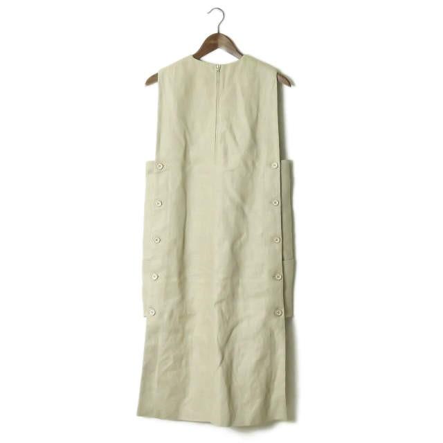 ハイク Hyke 18ss Sleeveless Dress スリーブレスドレス 181 021 1 ベージュ リネン 麻 ボタン ワンピース トップス Lc Loopヤフーショッピング店 通販 Yahoo ショッピング