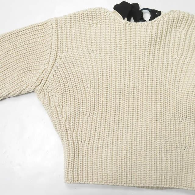 セリーヌ CELINE イタリア製 ネックベルトローゲージプルオーバー L オフホワイト フィービー・ファイロ 長袖 リボン ウール ニット トップス |  | 06