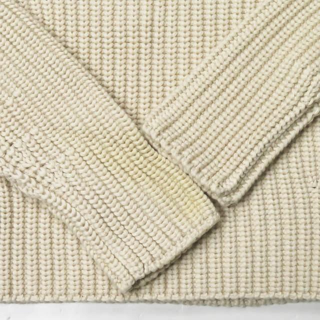 セリーヌ CELINE イタリア製 ネックベルトローゲージプルオーバー L オフホワイト フィービー・ファイロ 長袖 リボン ウール ニット トップス |  | 07