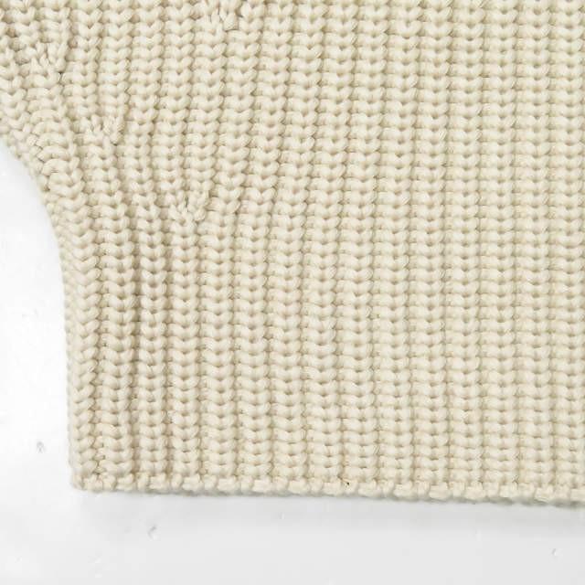 セリーヌ CELINE イタリア製 ネックベルトローゲージプルオーバー L オフホワイト フィービー・ファイロ 長袖 リボン ウール ニット トップス |  | 09