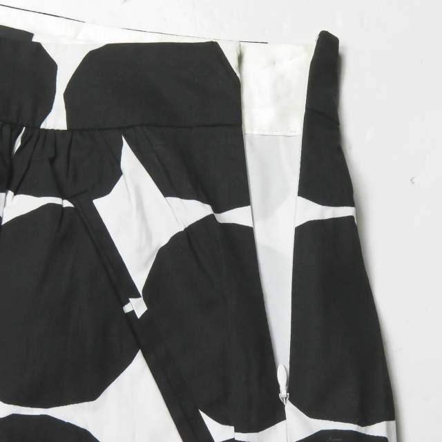 バナナリパブリック マリメッコ Banana Republic x marimekko ストレッチコットンドットギャザースカート 8 ブラック/ホワイト ボトムス |  | 03