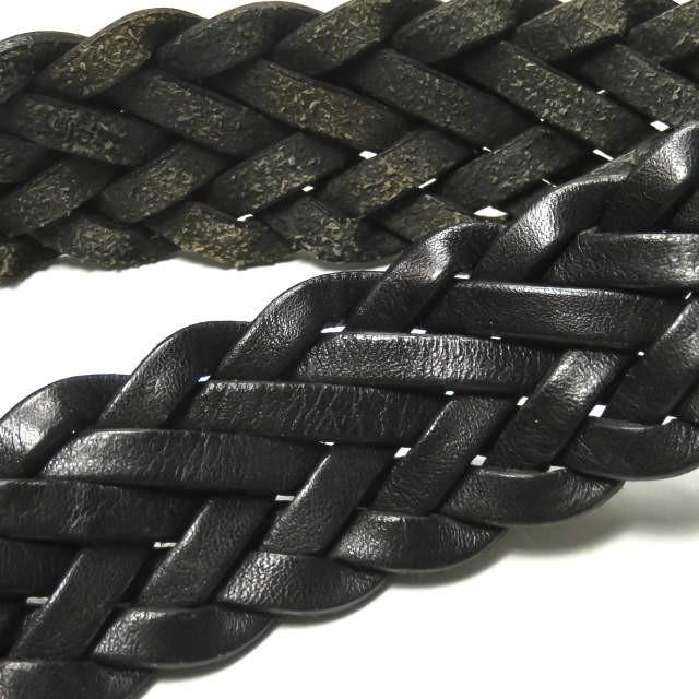 グリーン green メッシュレザー切り替えベルト 34 ブラック HYKE |  | 02
