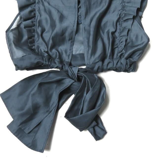 エリン ELIN 18SS 日本製 オーガンジーラッフルトップス 11801-12-1103 36 ネイビー ノースリーブ フリル トップス |  | 05