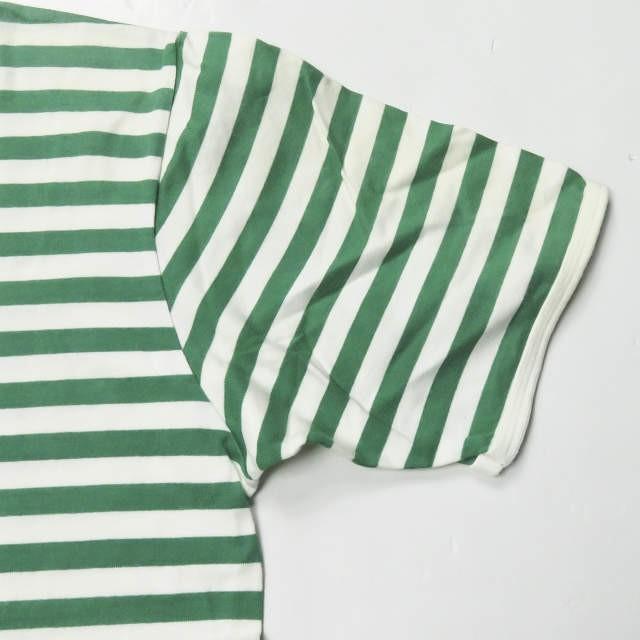 マリメッコ marimekko フィンランド製 ボーダーショートスリーブTシャツ S グリーン 半袖 トップス |  | 05
